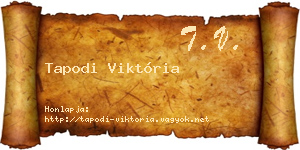 Tapodi Viktória névjegykártya